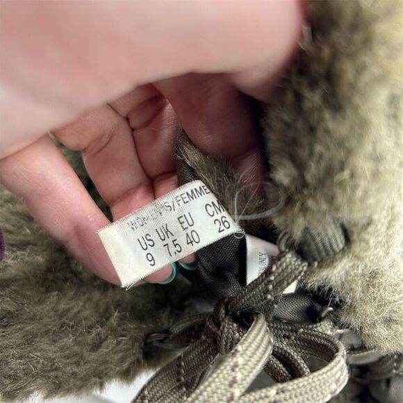 The North Face Lace Up Snow Boots Size 9 Green Waterproof Insulated Size 9 - Picture 12 of 12